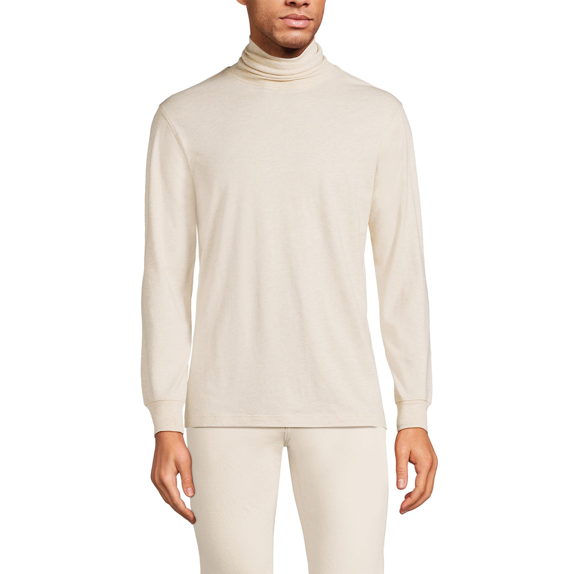 Lands' End Men's Super-T Cotton-Blend Turtleneck Shirt