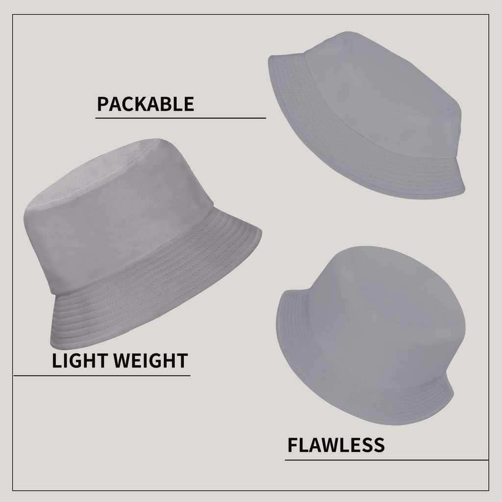 Rosoz 1 & 2 Pack Bucket Hat for Women Men Summer Travel Beach Sun Hat Outdoor Cap Unisex Bucket Hats
