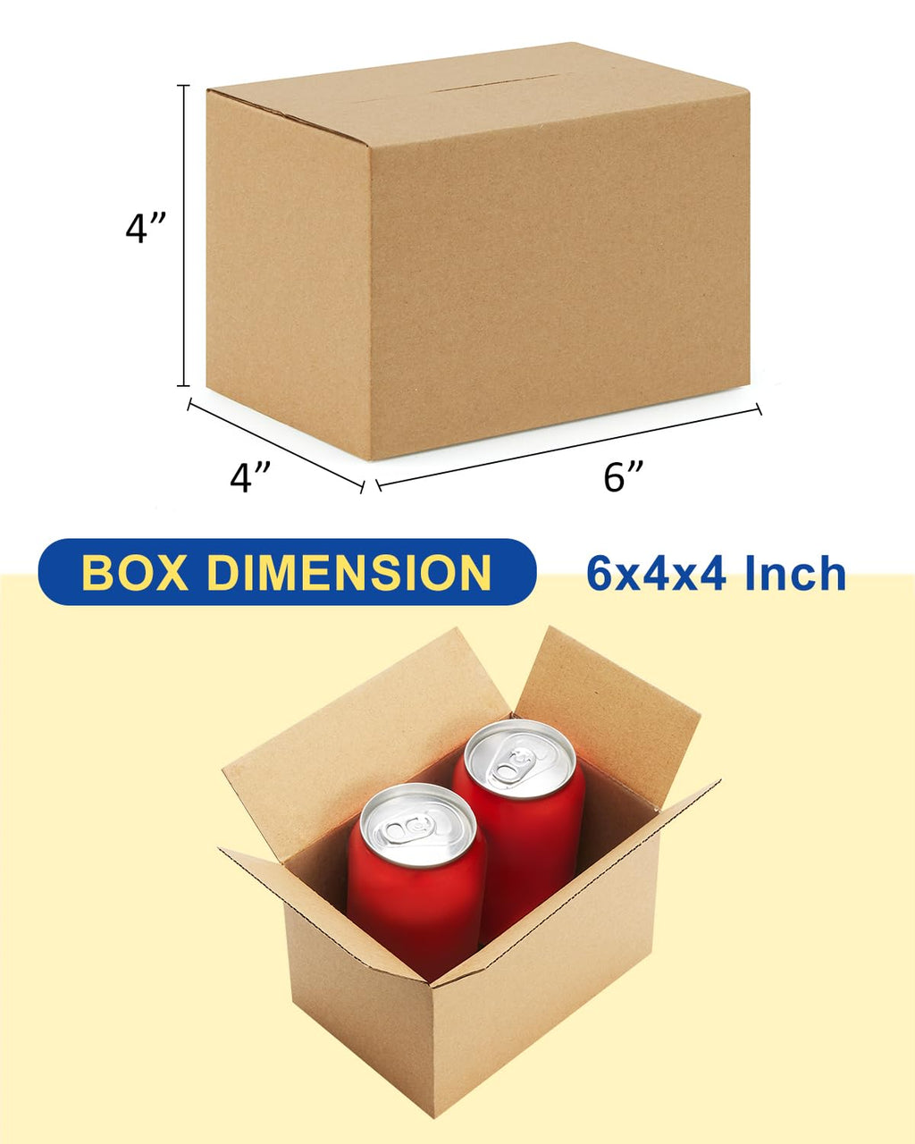 40-Pack-Small-Shipping-Boxes-6x4x4, Corrugated-Cardboard-Boxes-for-Packaging-Small-Business, Brown-Boxes-Mailers