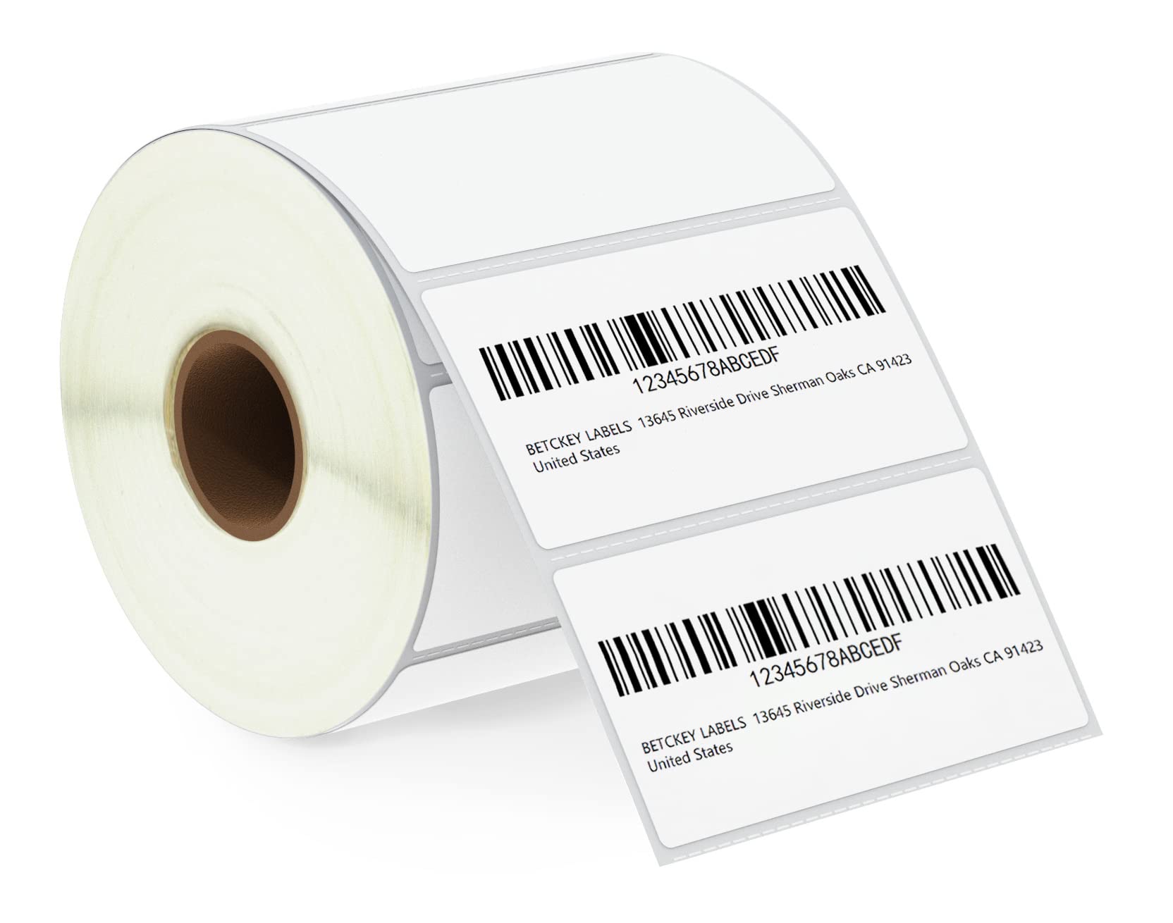 BETCKEY - 3" x 1.5" (76 mm x 38 mm) Barcode Shipping & Address Labels Compatible with Zebra & Rollo Label Printer,Premium Adhesive & Perforated [1 Rolls, 950 Labels]
