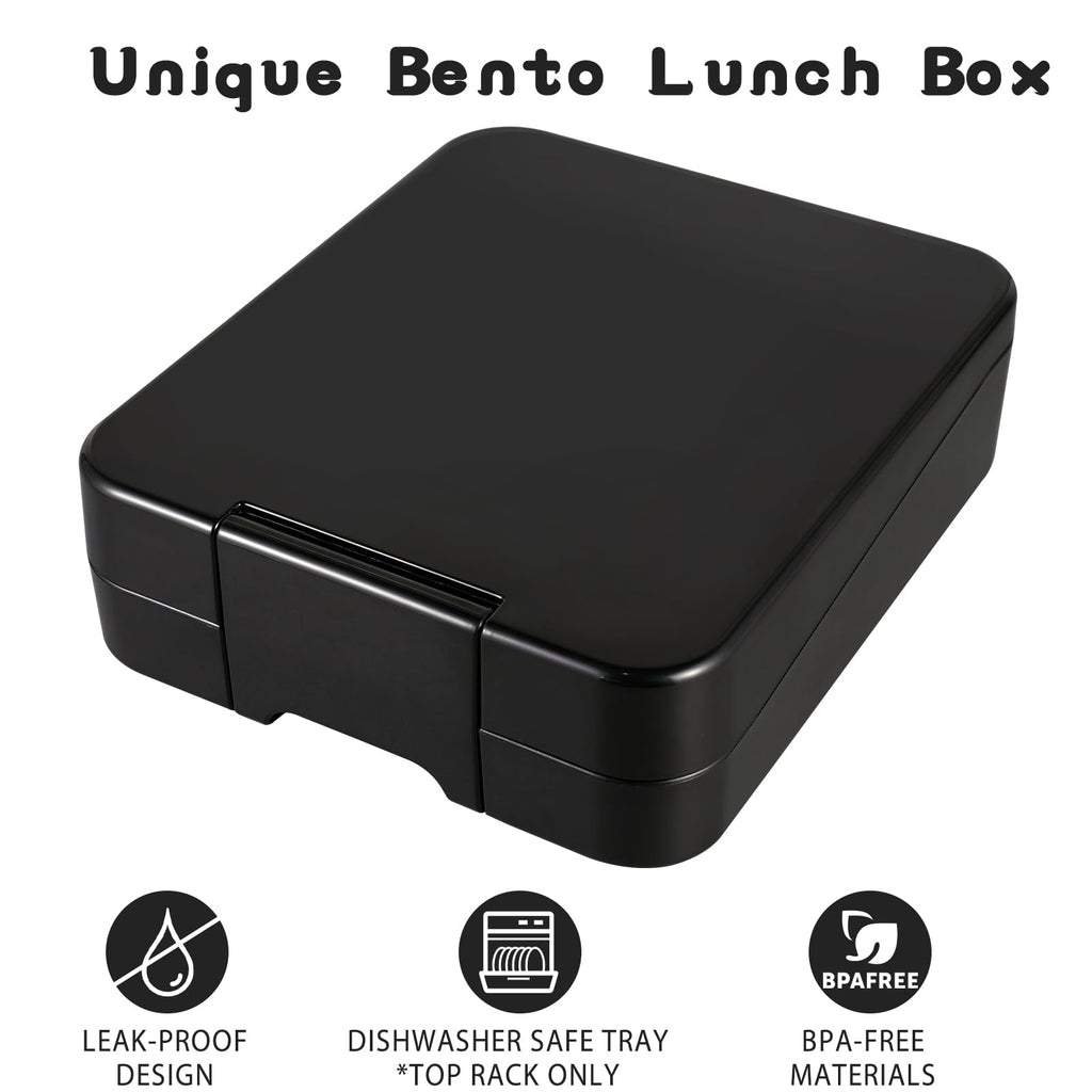 Bento Lunch Box Set for Kids with 10oz Soup Thermo, Leak-Proof Lunch Containers with 4 Compartment, Kids Thermo Hot Food Jar and Insulated Lunch Bag for Kid to School,BPA-Free(Basketball)