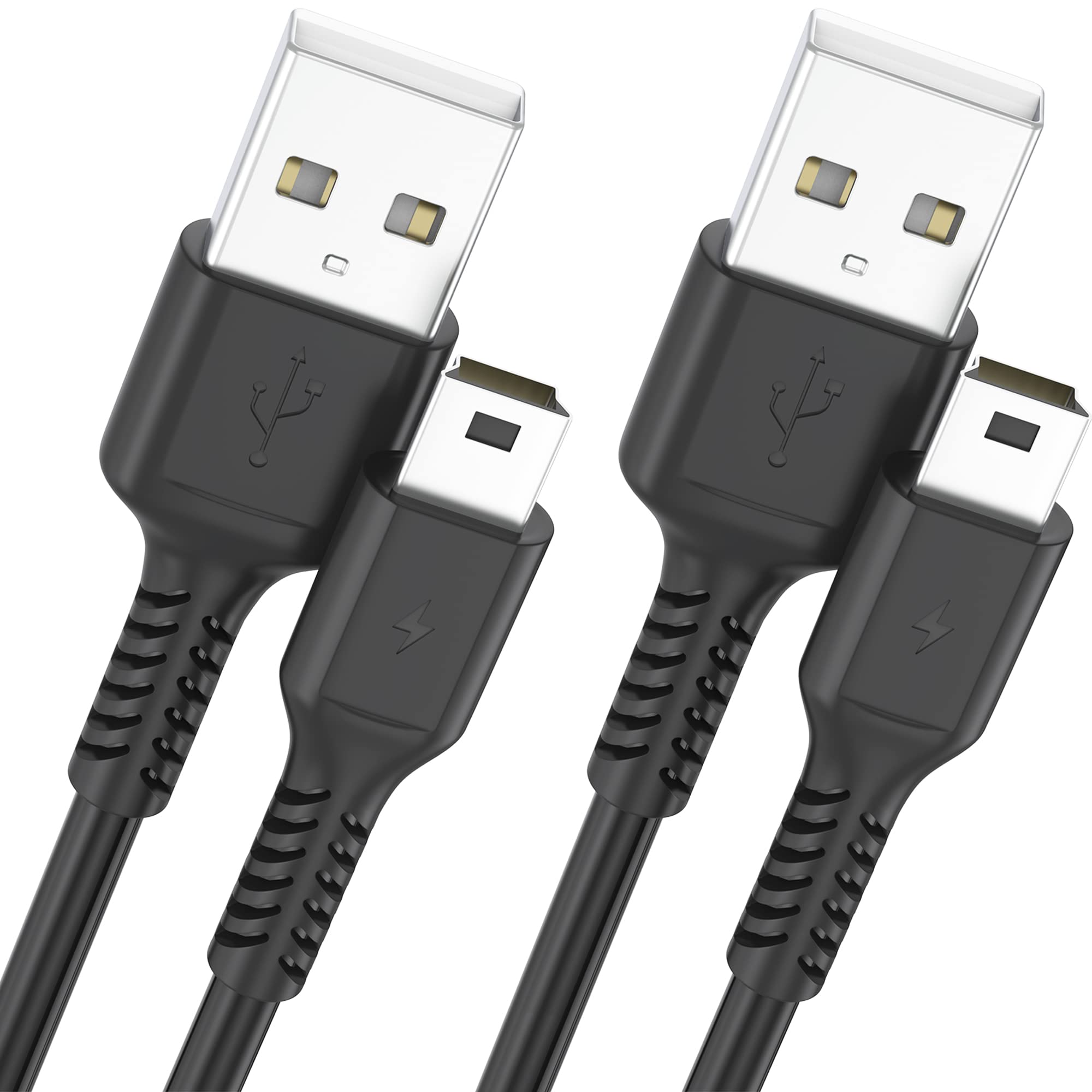 3ft Mini USB Cable, Standard USB 2.0 to Mini B Male Charger Cord Durable USB Mini to USB Charging Cable Compatible with PS3 Controller, MP3 Player, Camera, Dash Cam, Garmin GPS, Hero 3+(Black)