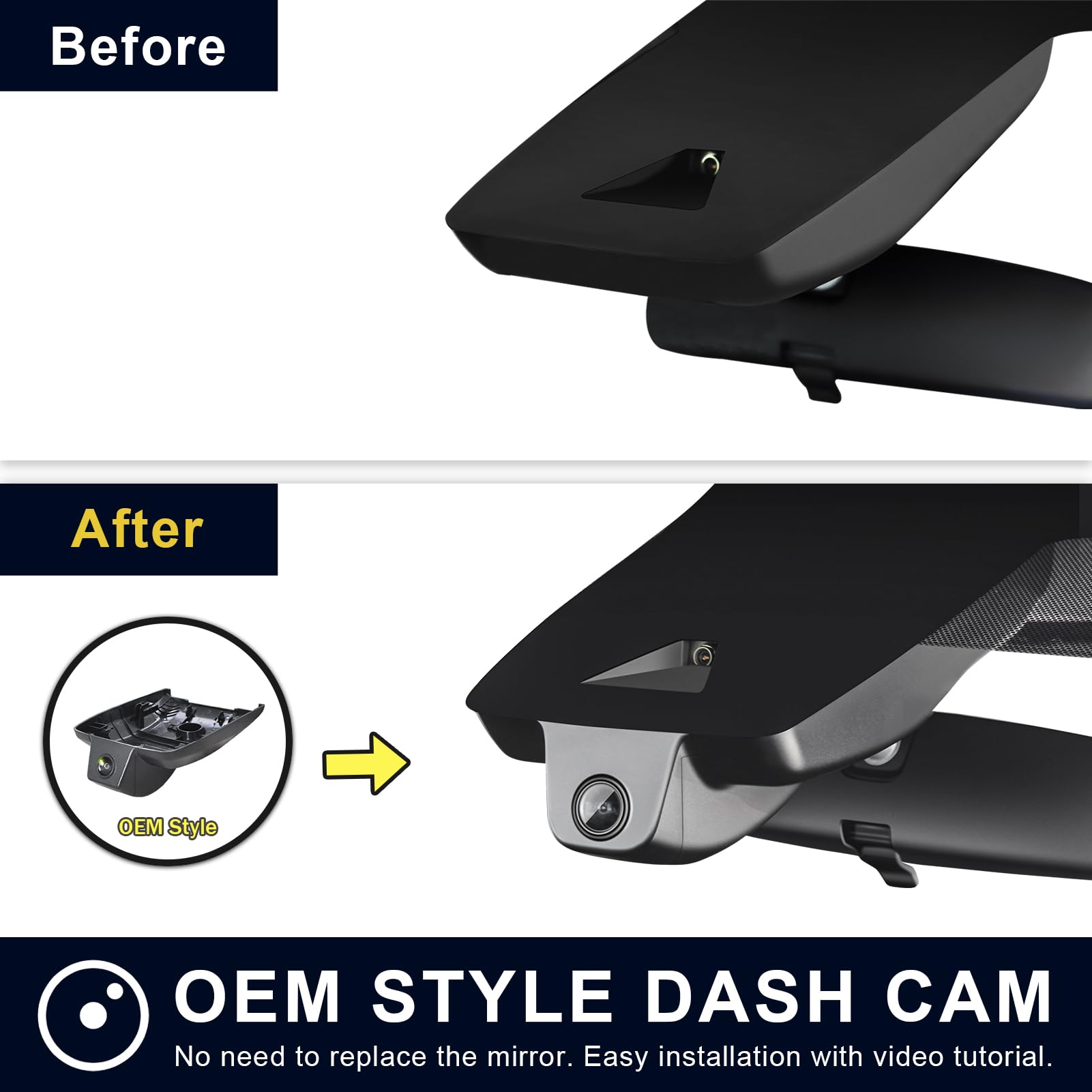 4K Dash Cam Custom fit for Toyota RAV4 & RAV4 Hybrid 2019 2020 2021 & RAV4 Prime 2021- 2024 & Venza 2021-2024 (Model A), LE Limited Premium TRD Hybrid etc,UHD 2160P Video, GPS, WiFi & App, 64GB Card