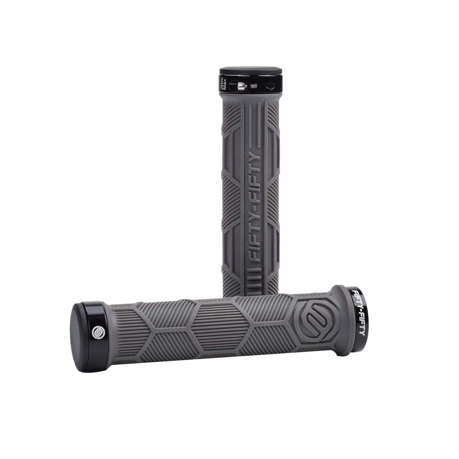 FIFTY-FIFTY Double Lock-On Mountain Bike Grips, Bicycle Handlebar Locking Grips, Non-Slip MTB Handle