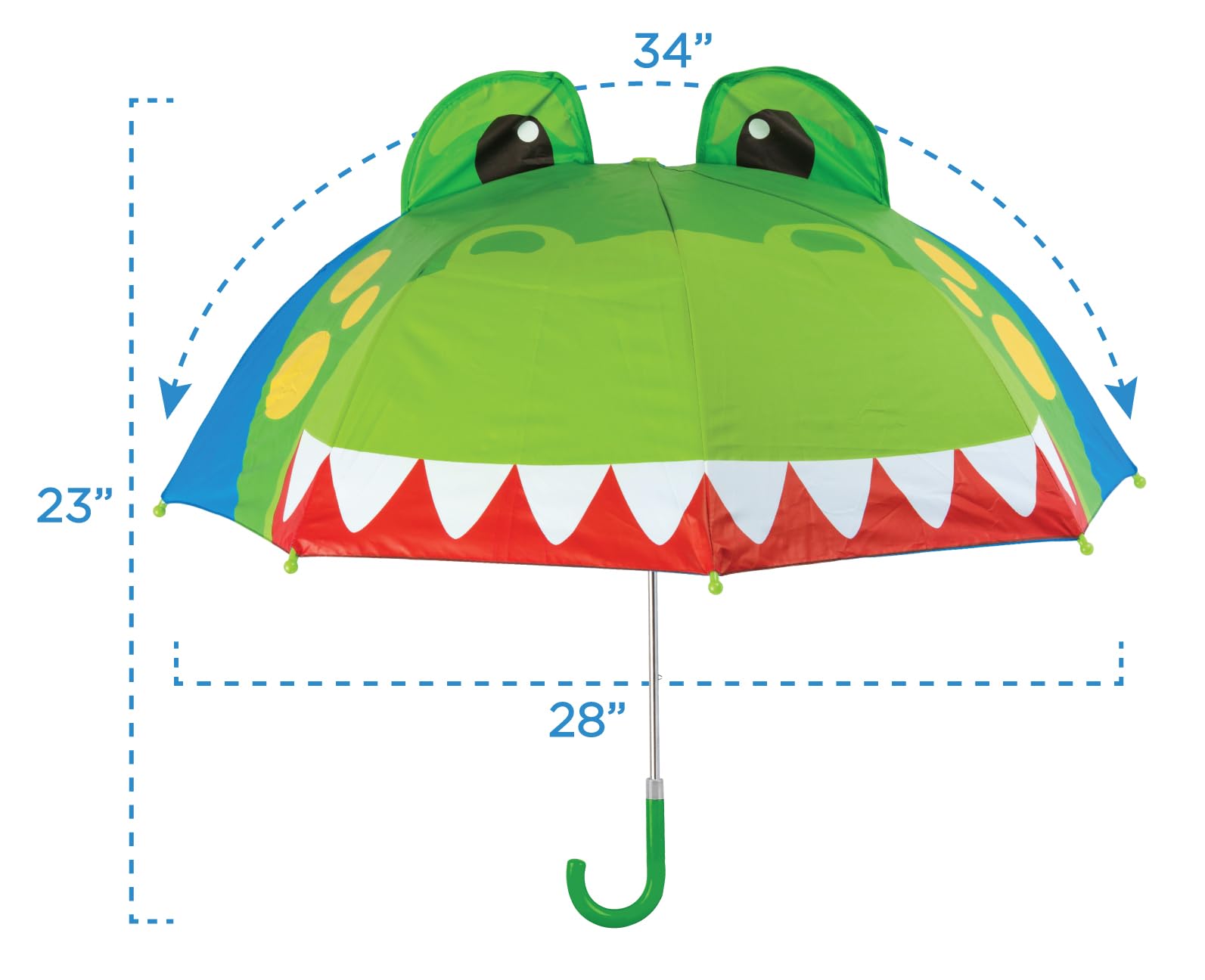 Stephen Joseph, 3D Pop Up Kids Umbrella, Cute Animals & Toddler Rain Umbrella Lightweight Easy Grip Handle for Boys Girls Ages 3-8