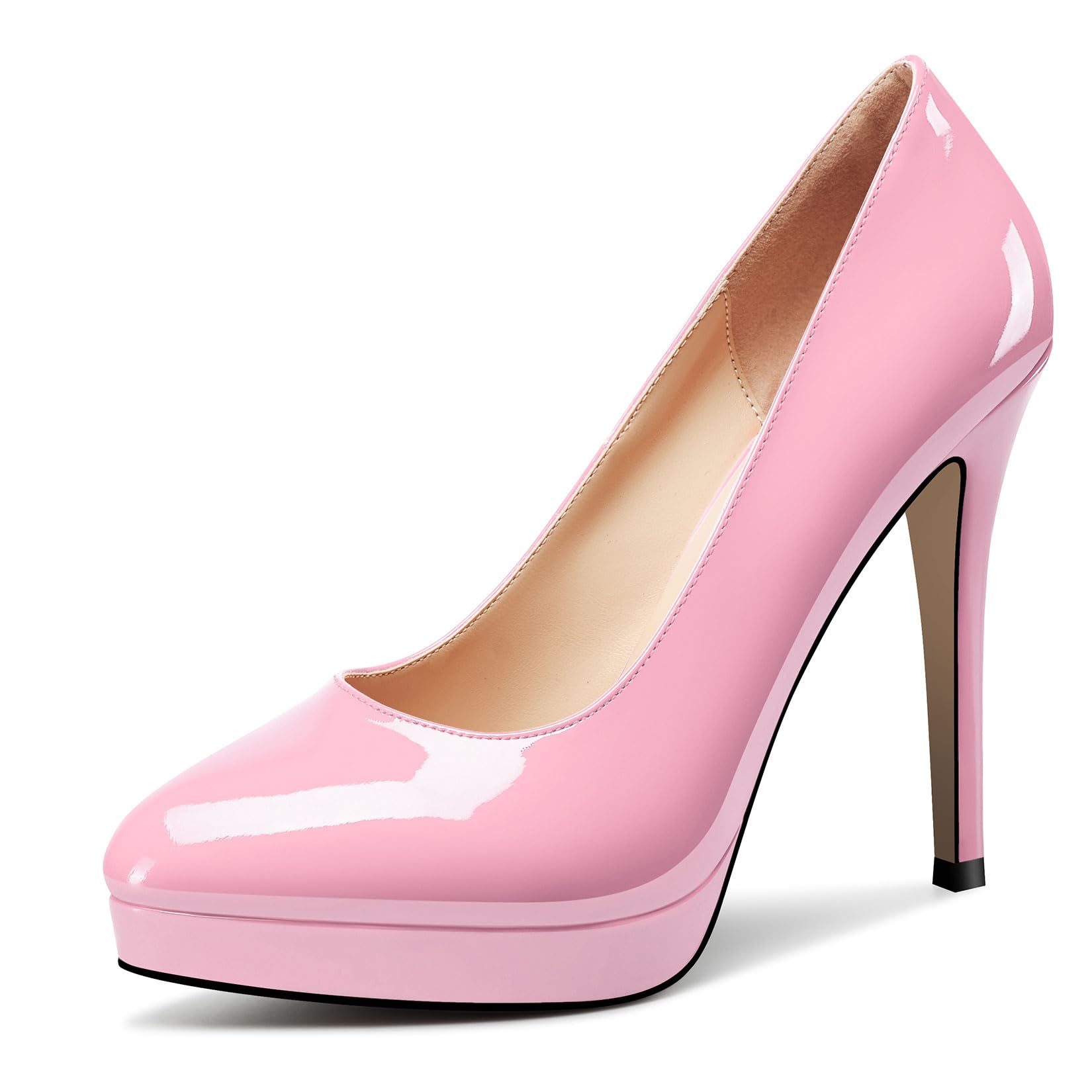 Castamere Womens High Heels Platform Pumps Slip-on Stilettos 12CM Heel Office Dress Shoes