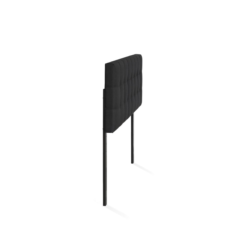 FURINNO Roanne Tufted Headboard, Twin, Black