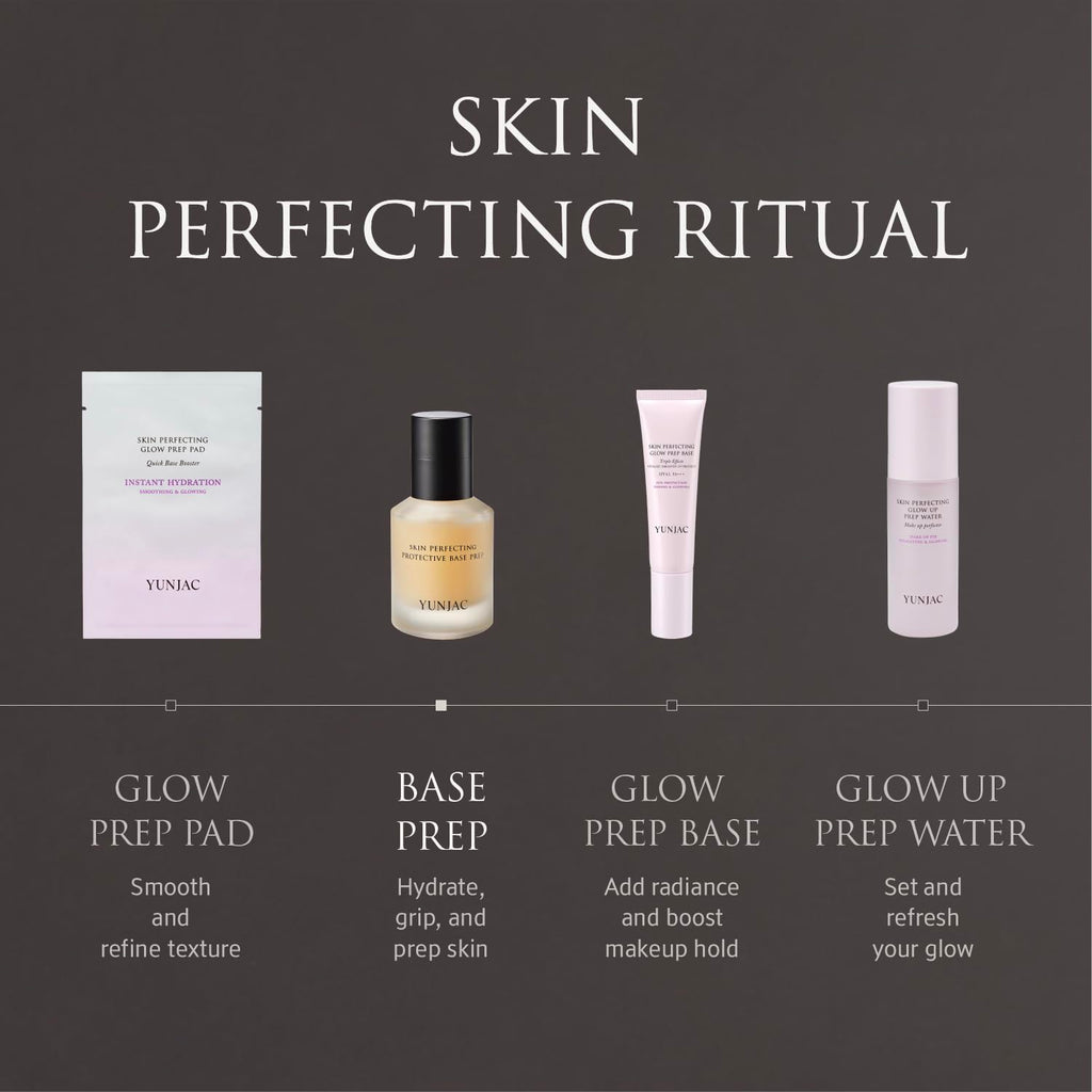YUNJAC YUNJAC Base Prep (0.85 fl oz) - Grip Primer, Skin Perfecting Makeup Base for Korean Skin Prep. Silicone-Free, Serum Texture for Glowing, Flawless, and Long-Lasting Makeup