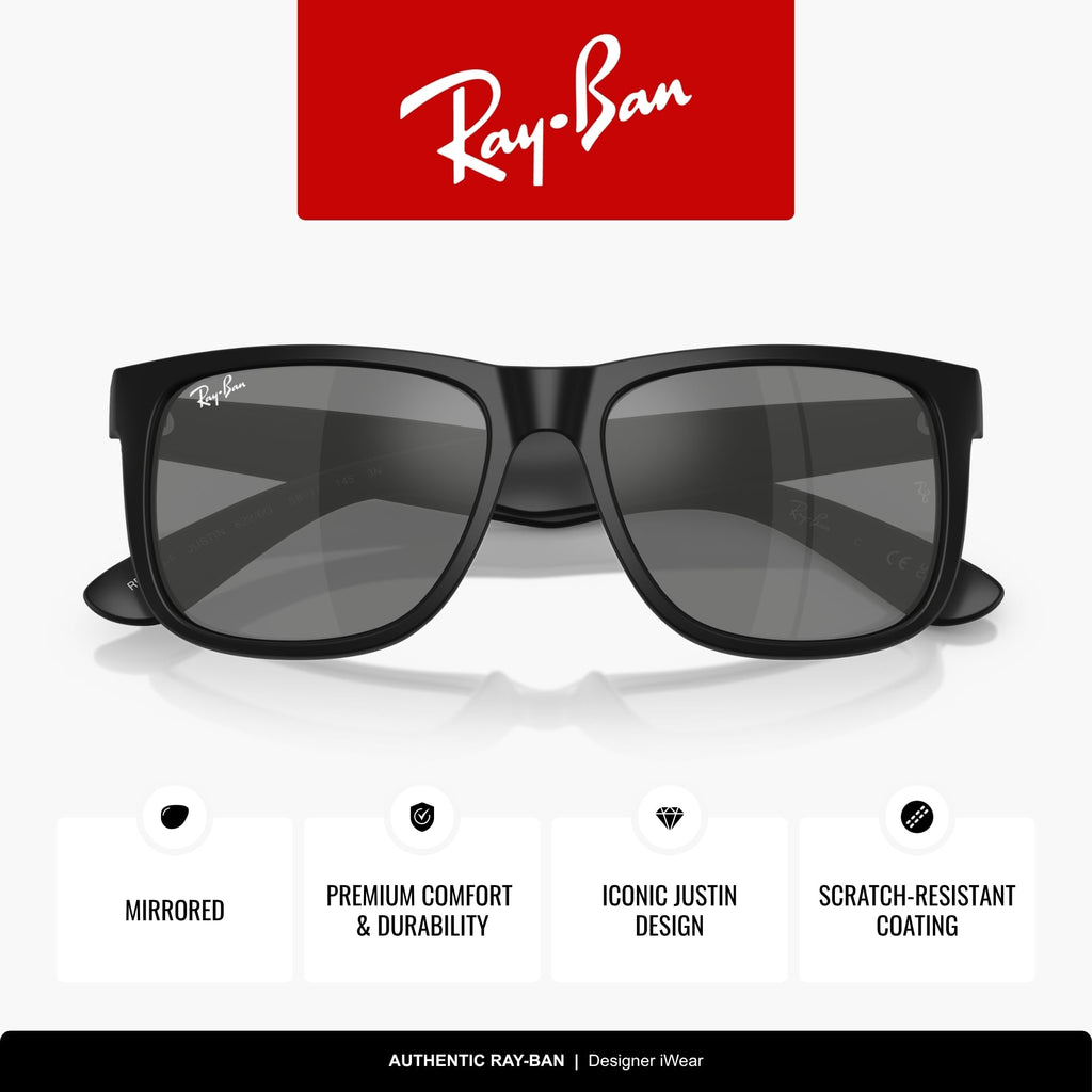 Ray-Ban RB4165F Justin Classic Square Sunglasses for Men