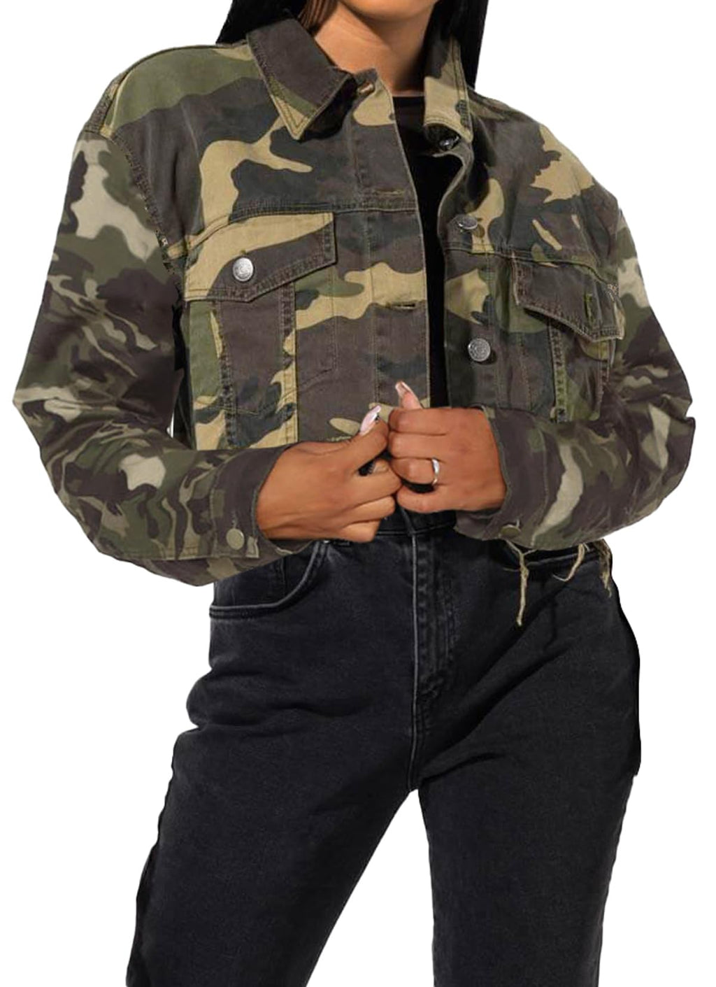 sexycherry Jackets for Women Casual Long Sleeve Lightweight Coats Full Zip Up with Lining Pockets