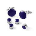 Men's Cufflinks & Tuxedo Studs Set - 316L Stainless Steel Formal Wedding Jewelry, Groomsmen Gift Set with Gift Box