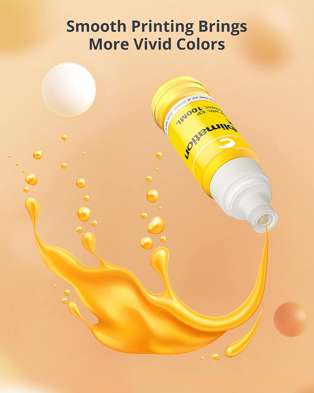 Hiipoo 580ML Sublimation Ink for Supertank Inkjet Printer ET-2400 ET-2720 ET-2760 ET-2800 ET-2803 ET-2850 ET-3760 ET-4800 ET-15000 Heat Press Transfer on T-Shirt (Autofill/ICC-Free/Anti-UV)