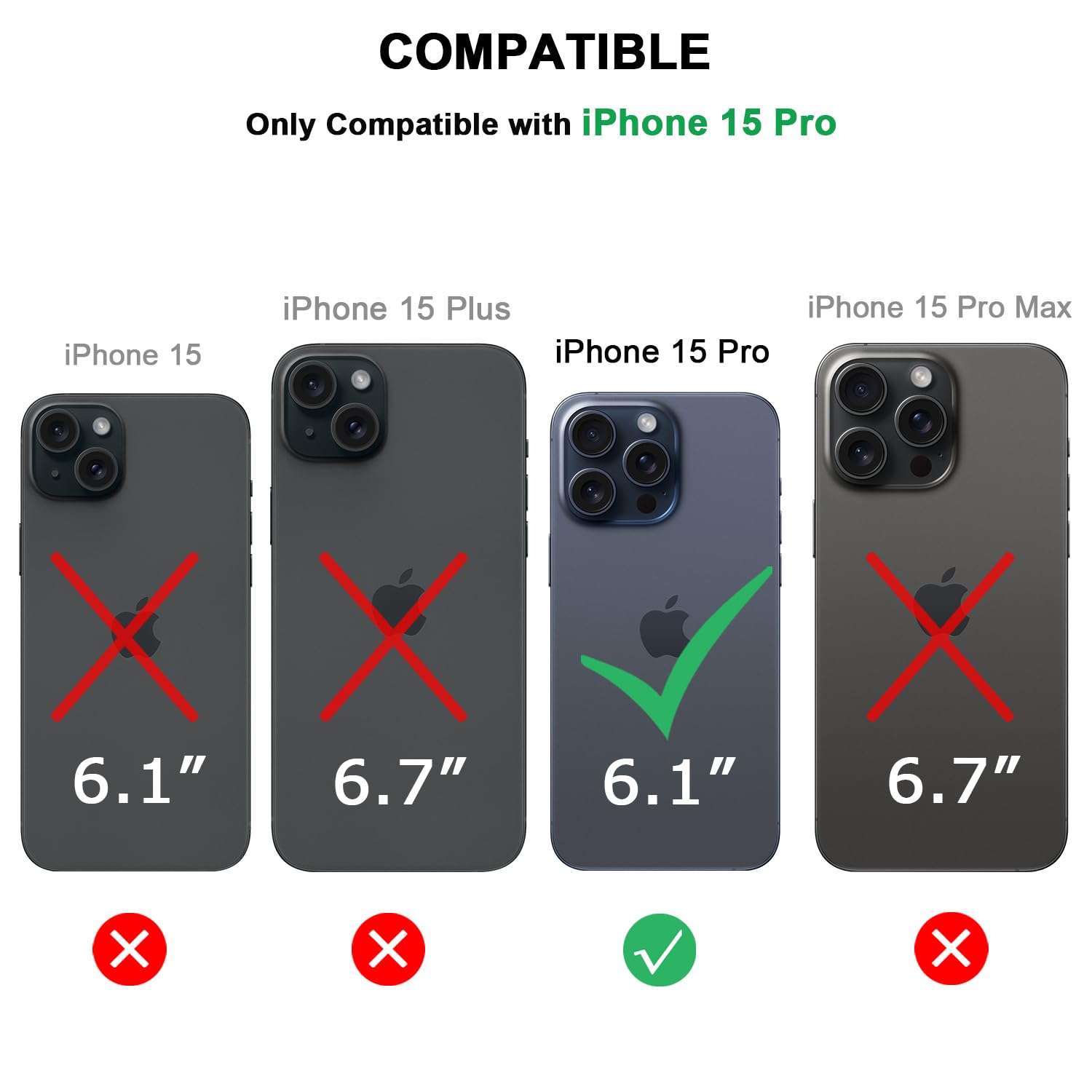 TENDLIN Compatible with iPhone 15 Case Wood Grain with Carbon Fiber Texture Design Leather Hybrid Slim Case (Black)