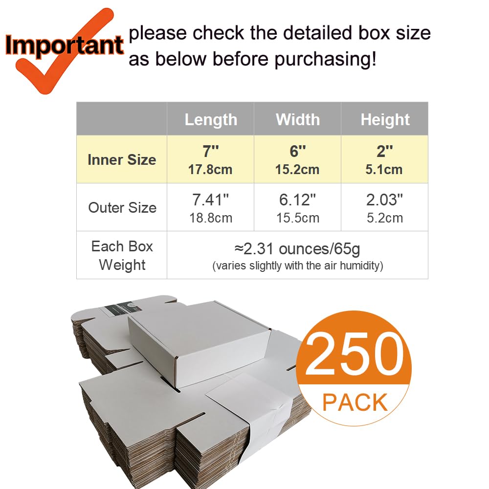 4x4x1'' Small Shipping Boxes 25 Pack, Corrugated Cardboard Mailers for Business, Black (CM441B25)
