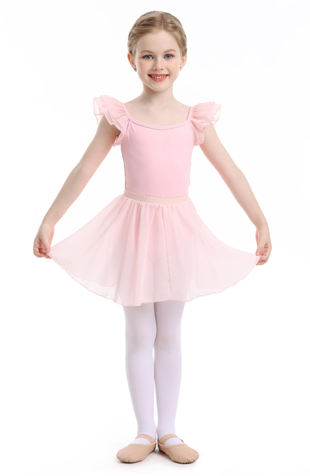Mecceos Ballet Leotards for Girls Toddler Dance Leotards Short/Long Sleeve Skirt Ballerina Outfits