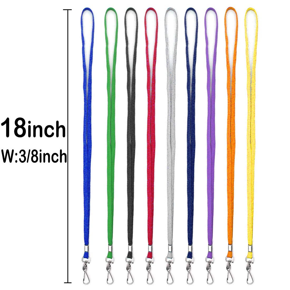 Bird Fiy Lanyard 100 Pack Bulk Badge Lanyards for ID Badges Neck Cruise Name Tag ID Holder