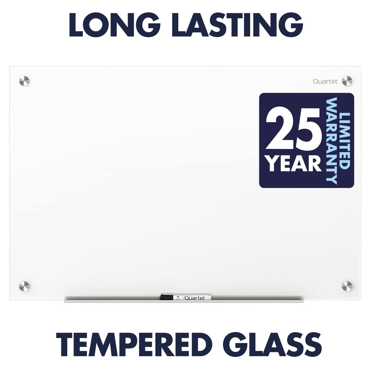 Quartet Dry Erase Board, Magnetic Whiteboard 36" x 24", Glass Board for Wall, Infinity, Brilliance White (G23624W)