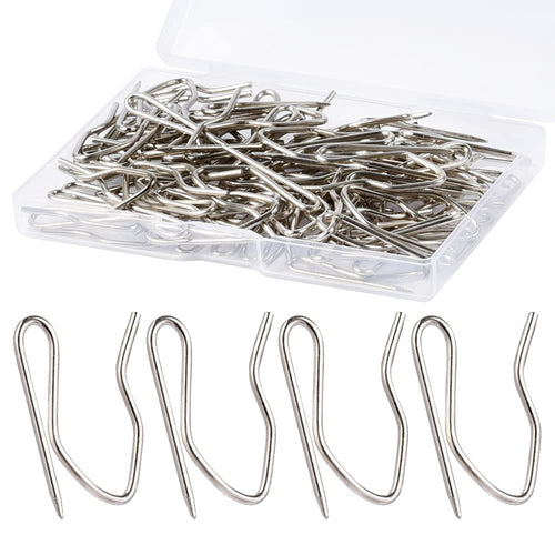 1.2 Inches Curtain Hooks, Sopito 58pcs Metal Drapery Pin and Hook for Door Window Shower Curtain, Bronze