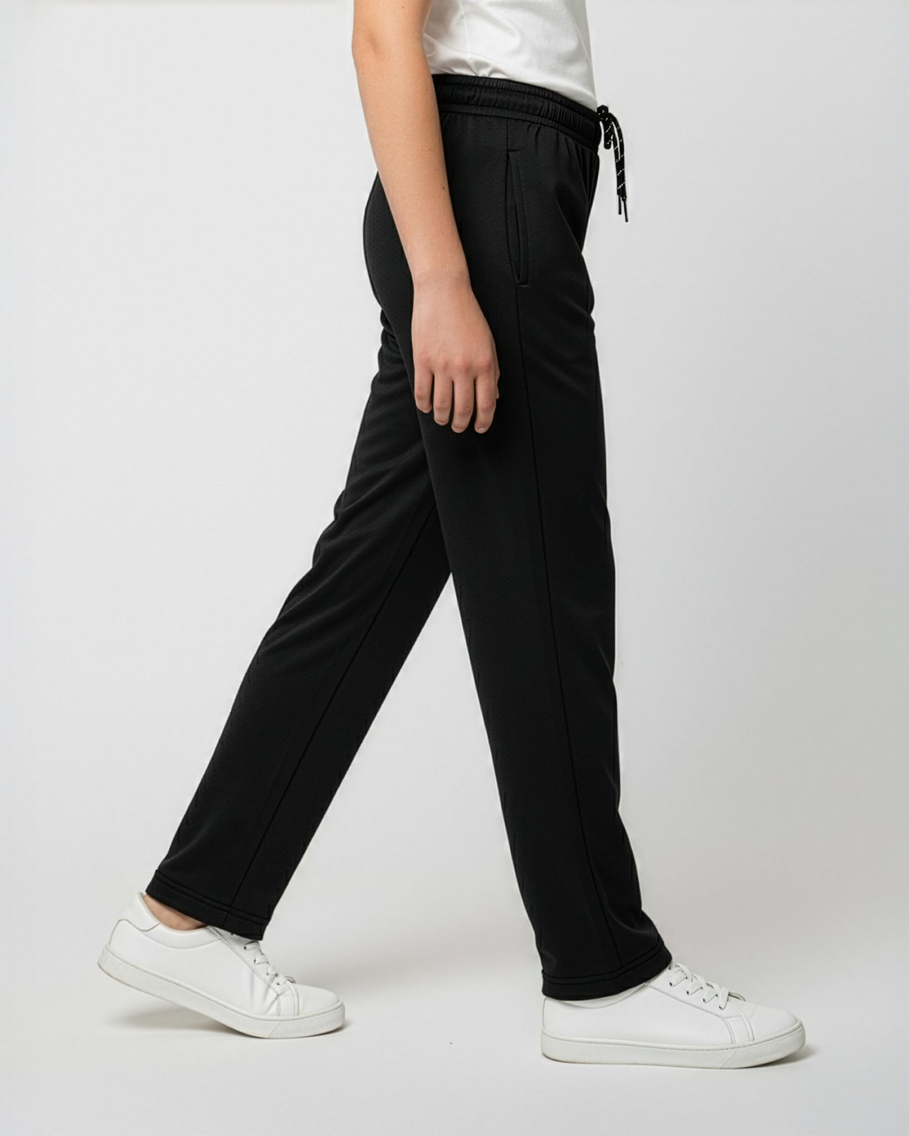 Real Essentials 3 Pack: Boys' Mesh Open Bottom Active Sweatpants with Pockets & Drawstring
