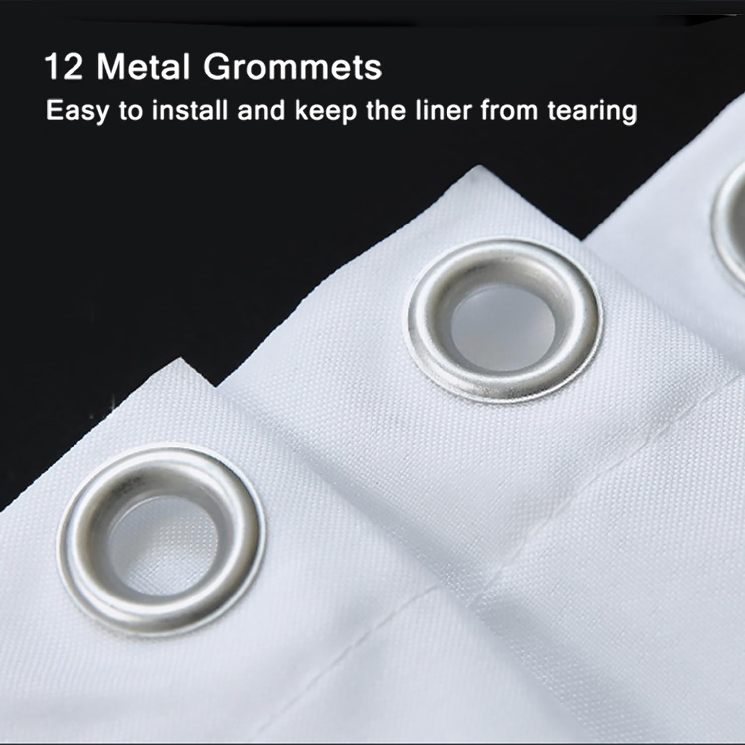 LLSCL Fabric Shower Curtain Liner with Magnets, Waterproof Hotel Quality, 72 x 72 Machine Washable