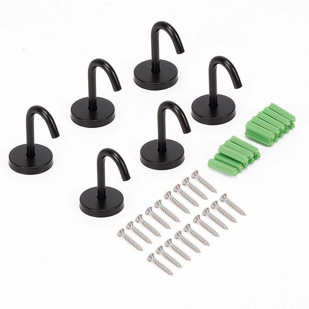 NearMoon Coat Hooks, Wall Mount Hooks for Hanging Hat Hurse Robe, 304 Stainless Steel Heavy Duty Towel Hangers for Bathroom Livingroom Kitchen-Ceiling Hook, 6 Pack (2 Inch, Brushed Nickel)