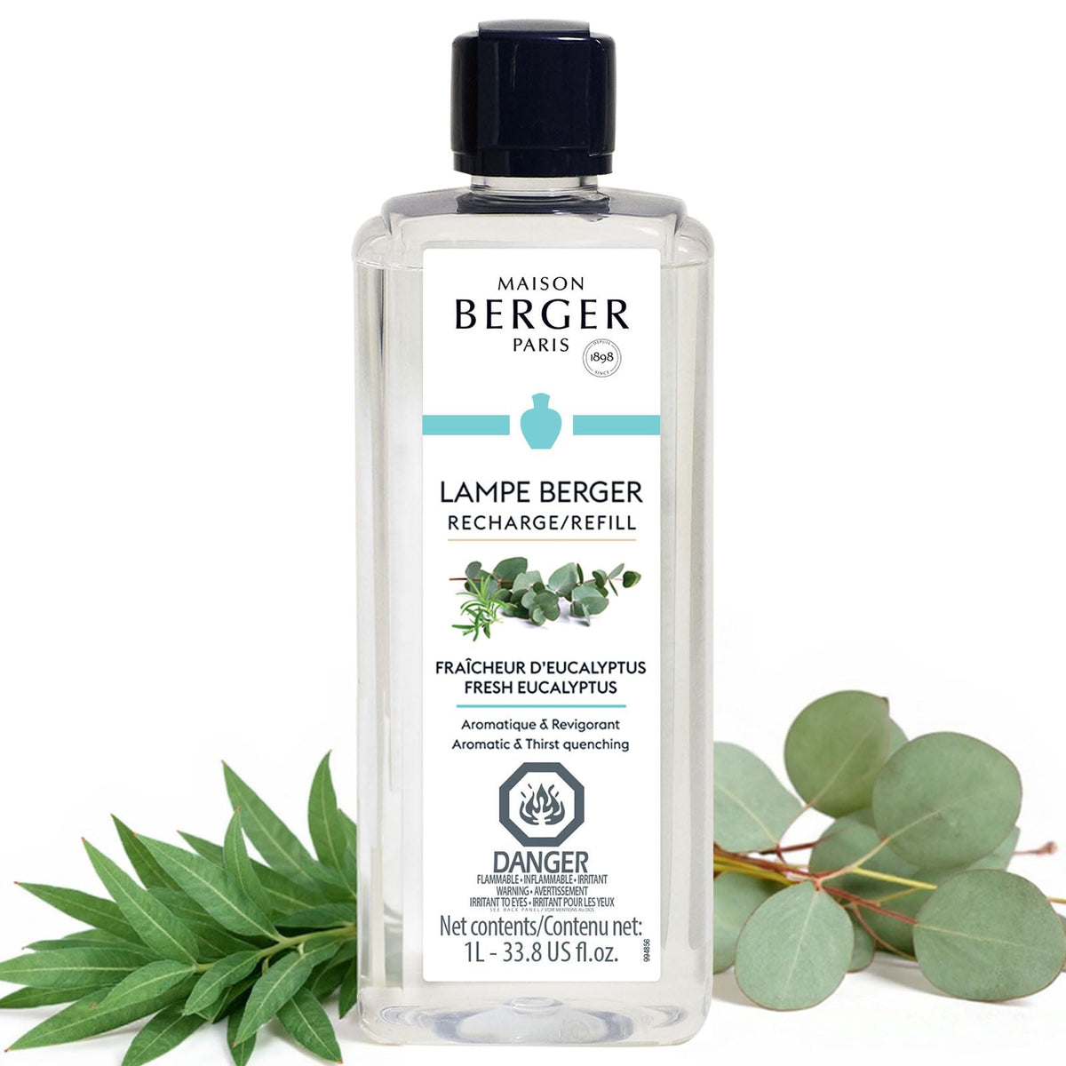 MAISON BERGER Lampe Berger Refill, 1 L, Agaves Garden | Catalytic Lamp Fragrance Refill, Helps Neutralize Odors, ~160 h Fragrance Diffusion, Made in France
