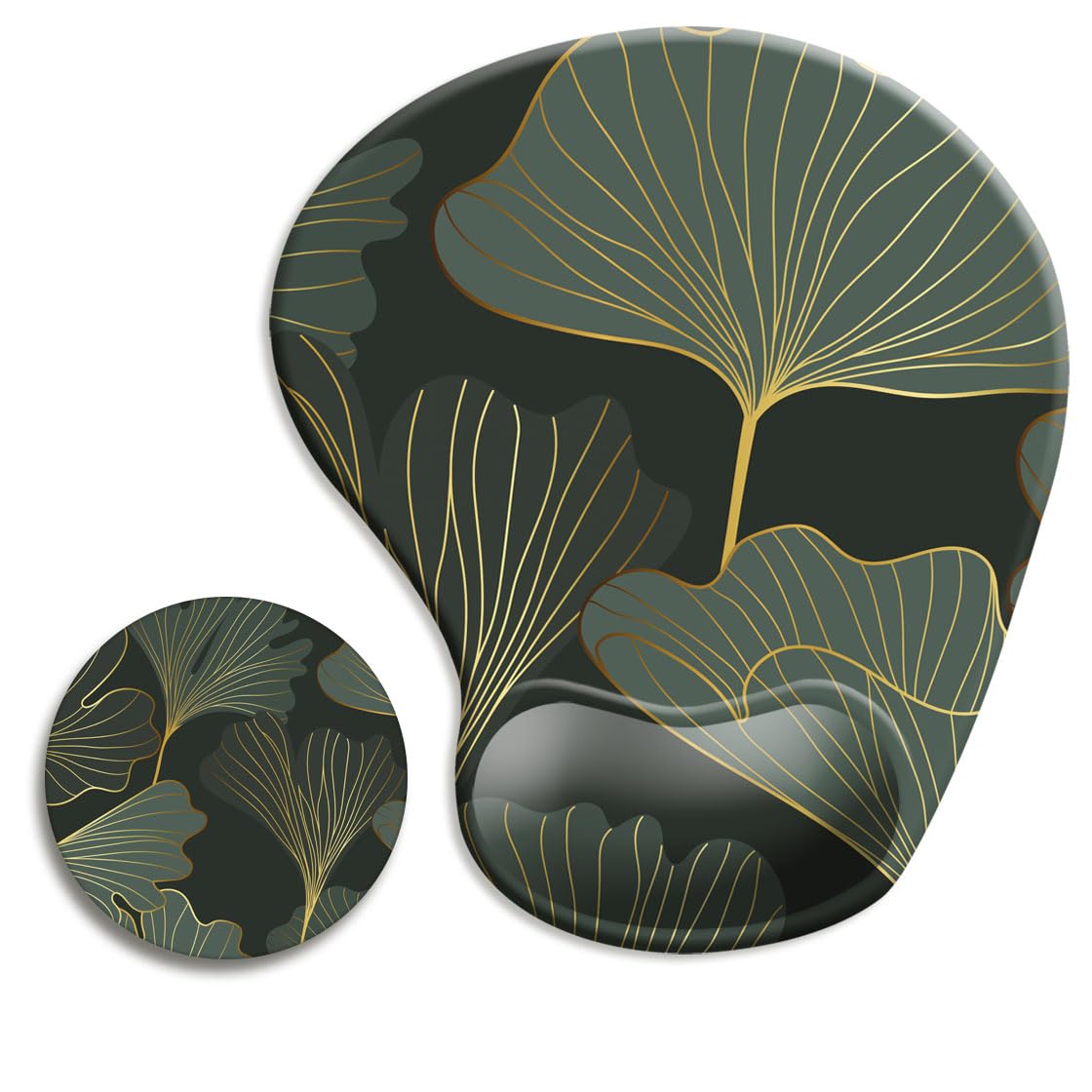 DOOKE Ergonomic Mouse Pad with Wrist Support and Coaster,Mouse Pads with Non-Slip PU Base for Home Office Working Studying Easy Typing & Pain Relief Aesthetic Art