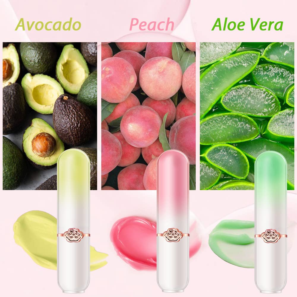 evpct 2Pcs Blueberry Tinted Lip Balms PH Lip Color Changing Lipstick Balm Stain Gift Set Queen for Women Girls Korean Mood Long Lasting Color Change Light Pink Lipstick Lip Tint Plumper Gloss