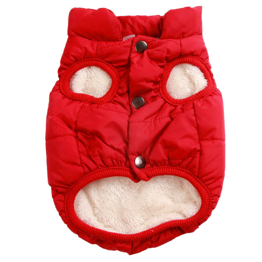 JoyDaog Dog Jacket with Harness,Fleece Lined Warm Puppy Coat for Winter,Soft Windproof Small Dog Vest,Green XS