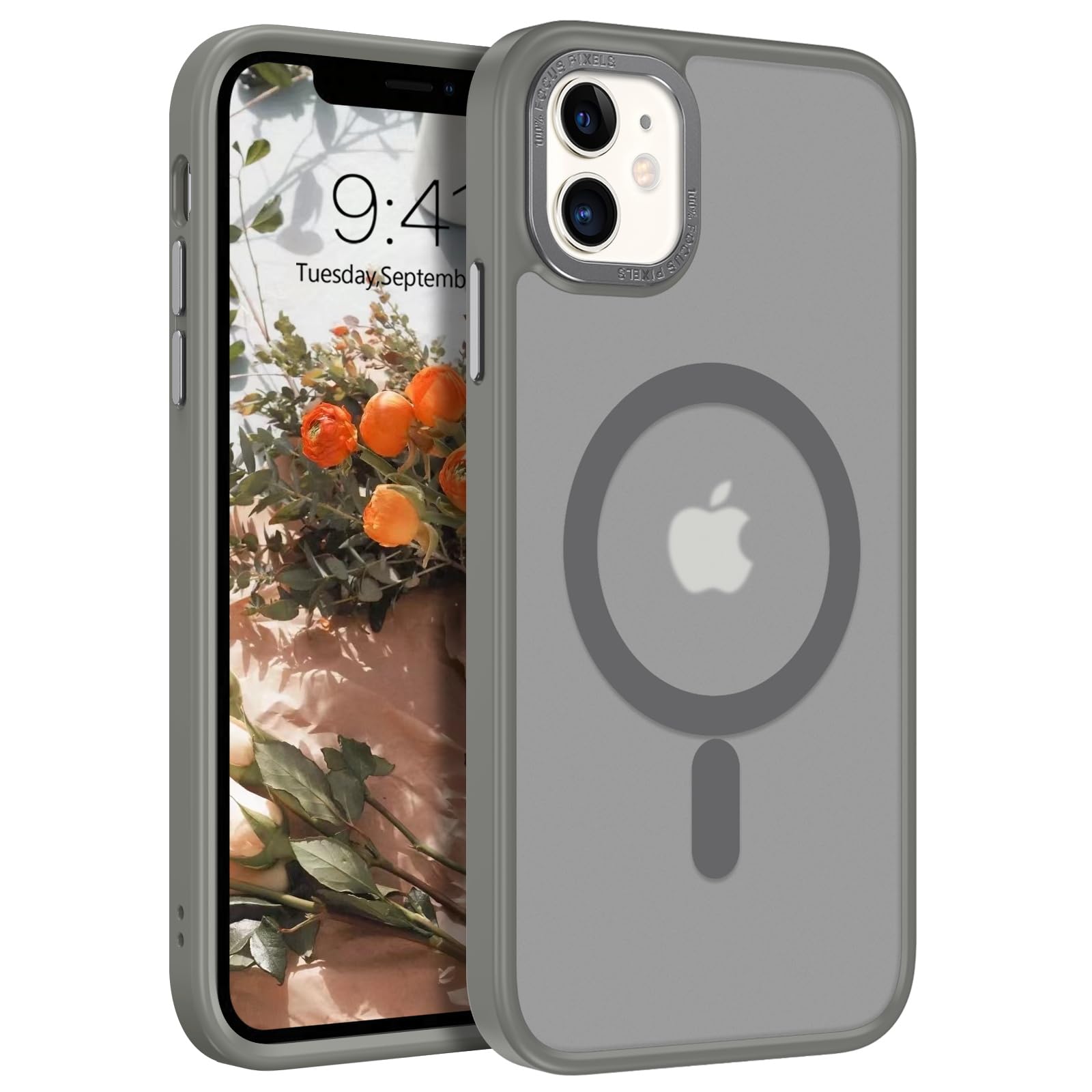 BENTOBEN for iPhone 11 Phone Case, Phone case for iPhone 11 Magnetic Case [Compatible with Mag Safe] Translucent Matte Slim Shockproof Anti-Fingerprint Protective Cover for iPhone 11 6.1’’ Black