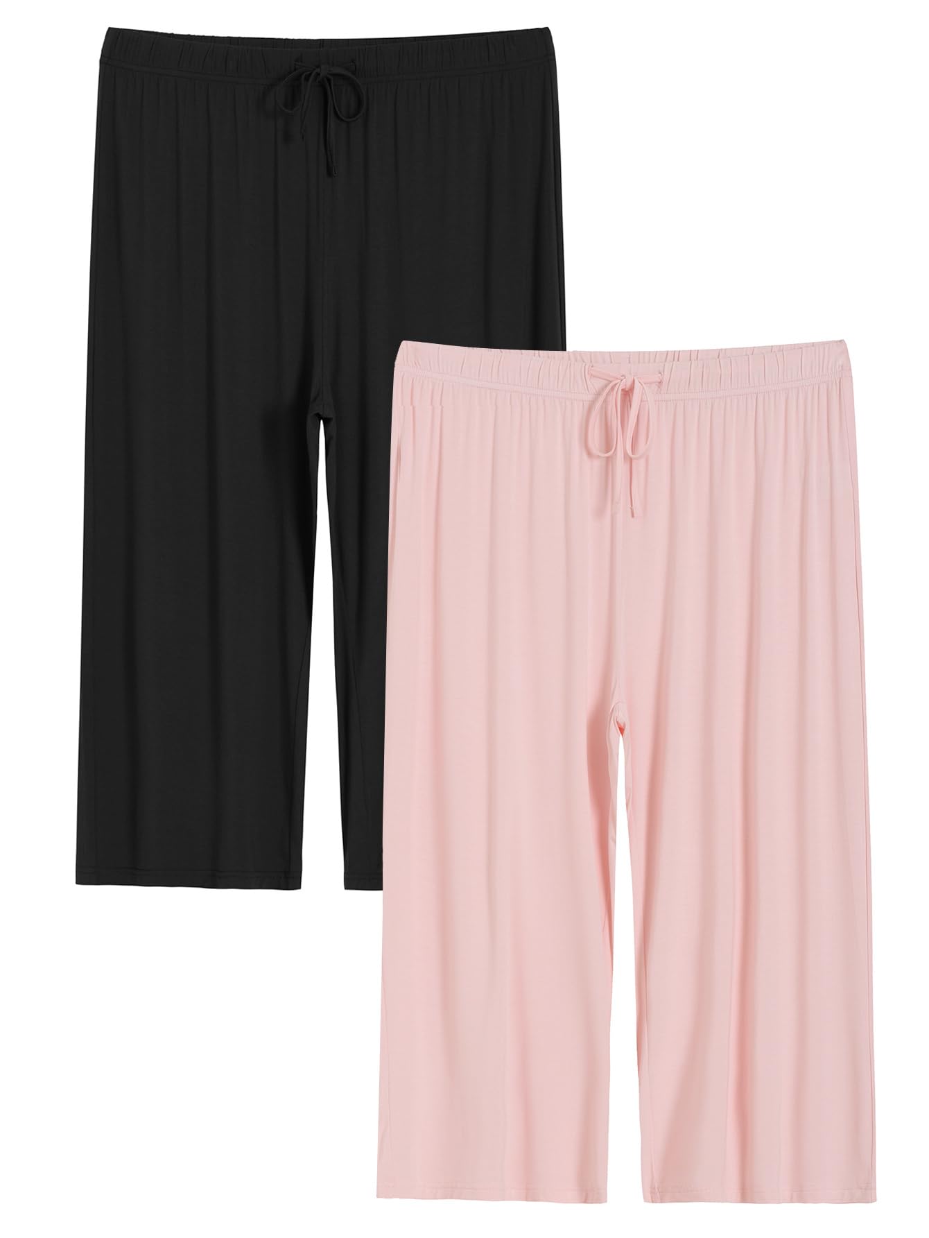 Latuza Women's Plus Size Capri Pajama Pants Wide Leg