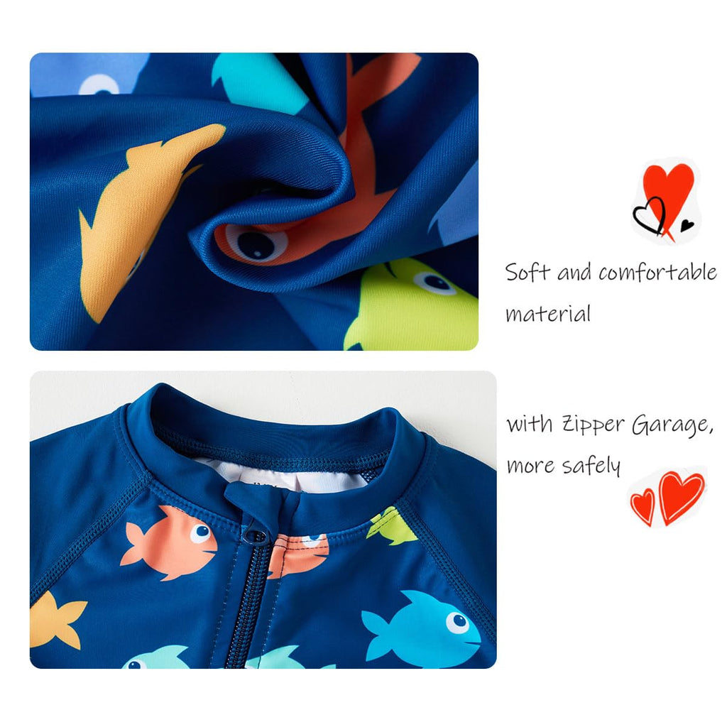 UMELOK Baby Boy Swimsuit UPF 50+ Sun Protection Rash Guard Swimwear