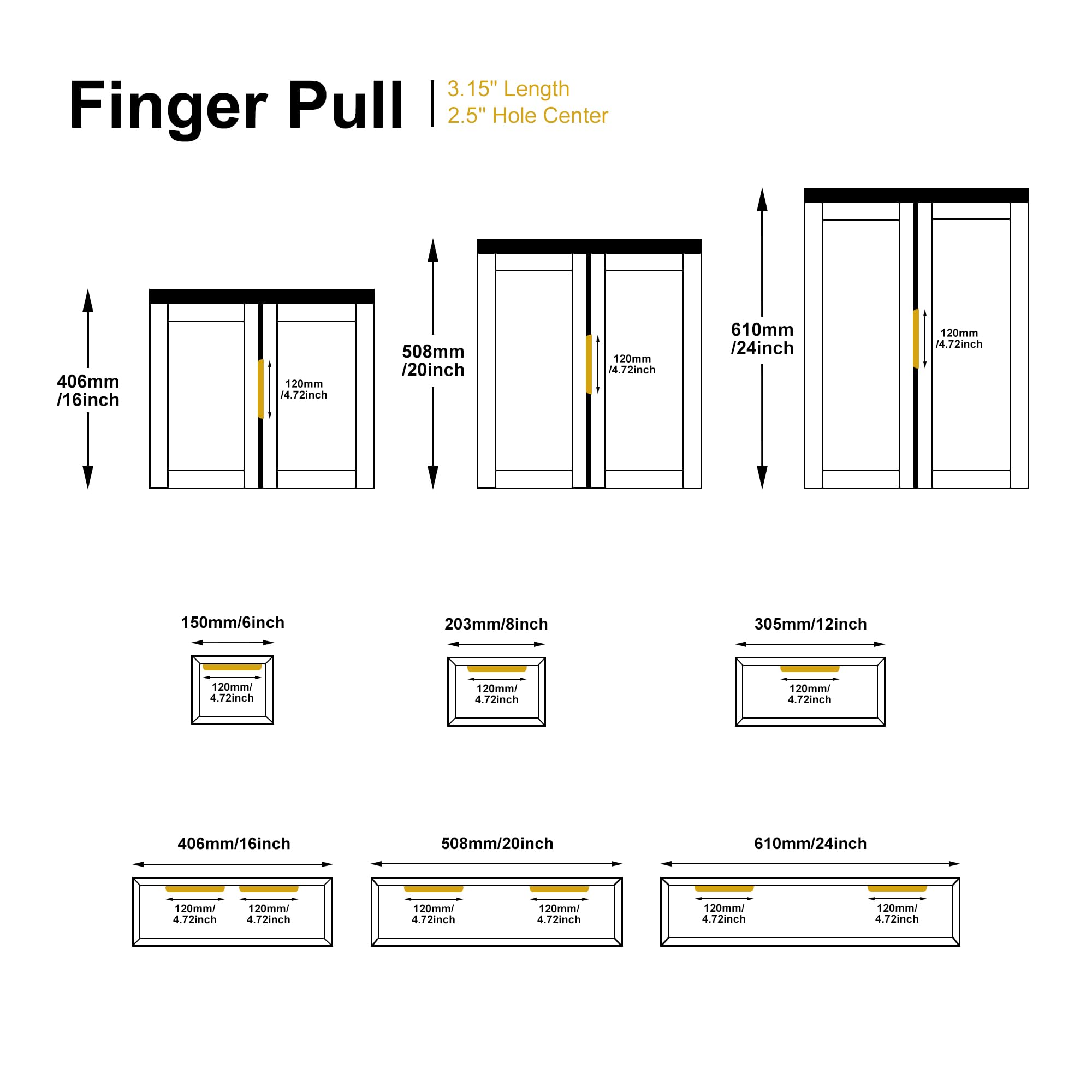 Satanga Edge Finger Pulls for cabinets Kitchen Concealed Drawer Pull Aluminum Hidden Back Mount Door Handle for Home Pack of 5 Modern White 3 Inch Overall Length Easy Installation
