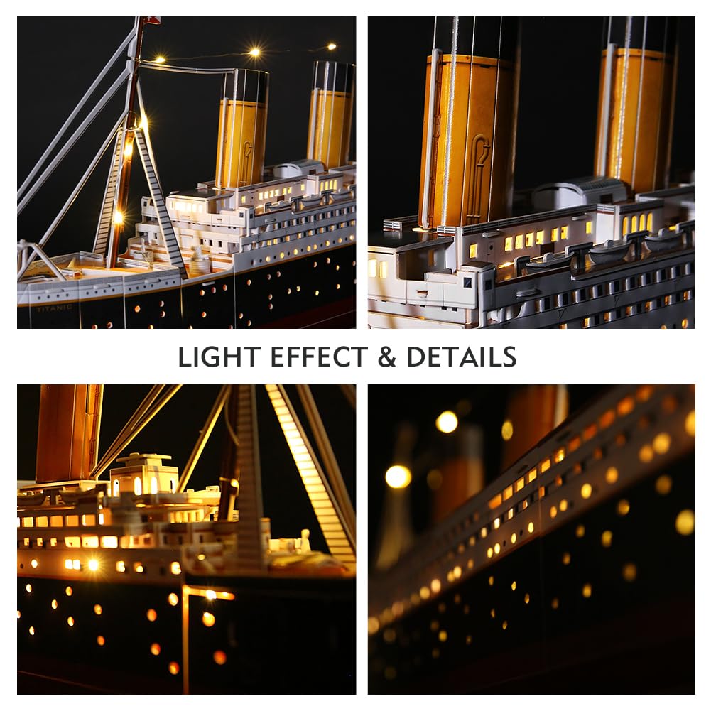 CubicFun 3D Ship Puzzles for USS Constitution Sailing Boat Models for Adults and Teens Toys, 193 Pieces