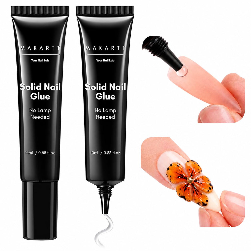 Makartt Rhinestone Glue for Nails: Super Strong Gel Nail Glue for Nail Charms Gems Decorations, 3D Gel Nail Art Bling Jewel Diamonds for Salon & DIY Manicure, 30ML UV Lamp Cured Need Beauty Gifts