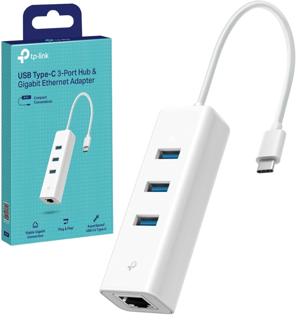 TP-Link Ethernet Splitter 1 to 2, 1000 Mbps High Speed Dual-Port Internet Splitter, Compatible w/ Cat8/7/6/5e/5, USB-C & Ethernet Cables Included, Aluminum Case, Plug and Play for Routers & More EH210