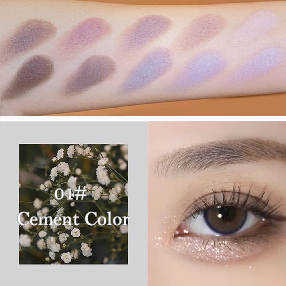 Erinde 10 Colors Eyeshadow Palette Makeup - Matte Shimmer Glitter Eye Shadow Korean Makeup, Ultra-Blendable, High Pigmented, Natural-Looking, Peach Brown Eyeshadow Pallet with Brush, Peach Color