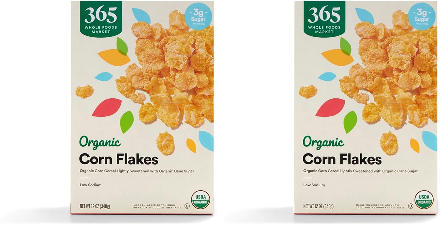 365 by Whole Foods Market, Organic Corn Flakes Cereal, 12 Ounce