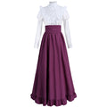 Victorian Dress for Women 2-Pieces 1800s Edwardian Dress Ball Gown Renaissance Costume
