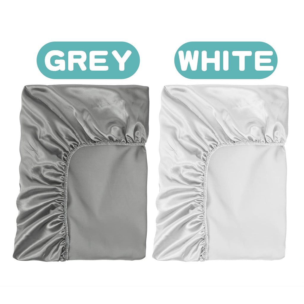 GUNTAIL Baby Crib Sheets for Boys Girls, 2 Pack Fitted Crib Sheet for Standard Crib and Toddler Mattress, Soft Microfiber Baby Sheet 52x28x8in (Brown & Green)
