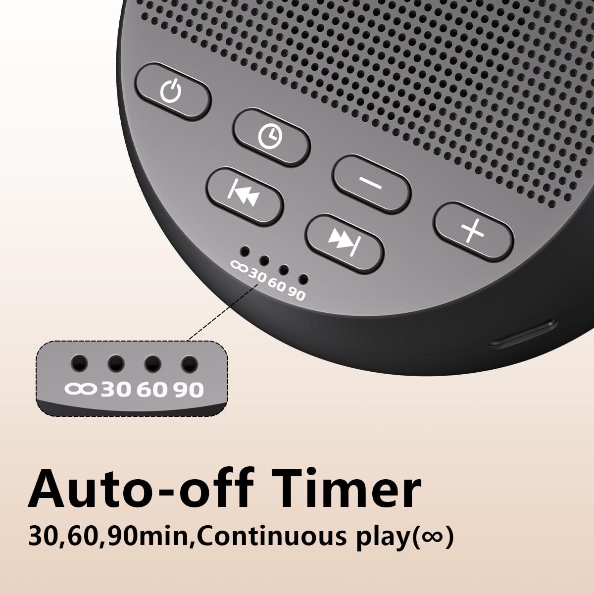 Brown Noise Sound Machine White Noise Machine Nonstop 30 Soothing Sounds Sound Therapy for Baby Kids Adults Sleep Machine 36-Level Vol Auto-Off Timer Memory Function for Home Travel Office