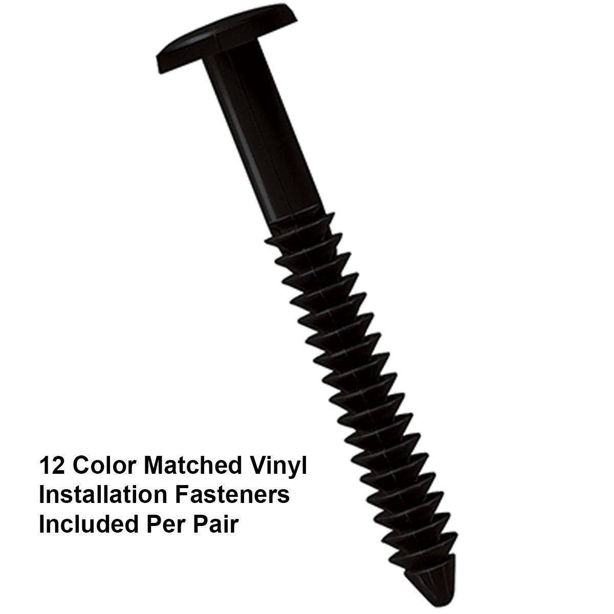 Exterior Solutions Standard Louver Exterior Vinyl Window Shutters, Black (Pair), 15 Inch x 35 Inch