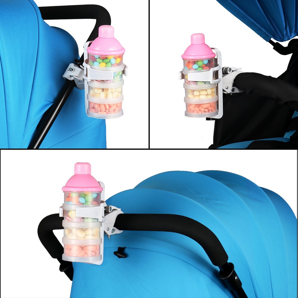 Accmor Bike Water Bottle Holders No Screws, Universal Bike Cup Holder, 360 Degree Rotatable Bike Water Bottle Cage, Water Bottle Holders for Kids Bike Adult Bike, Black