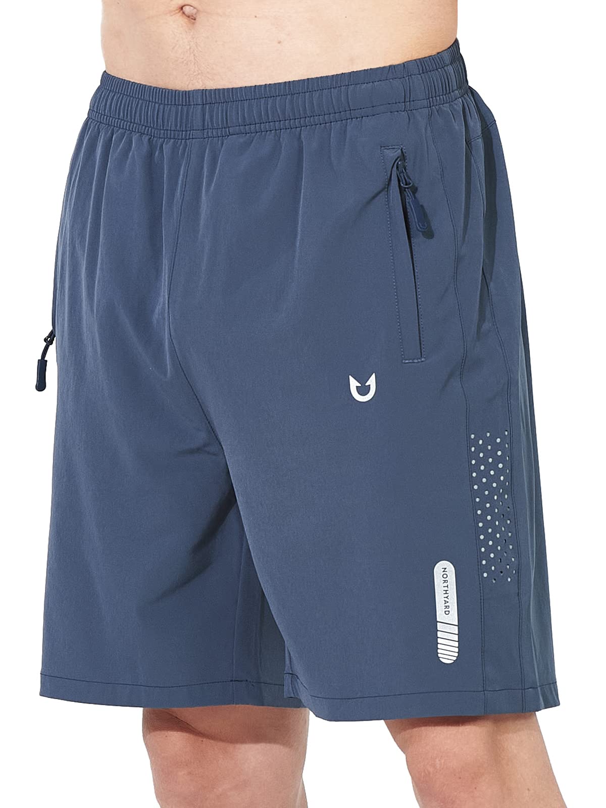 NORTHYARD Men's Athletic Running Shorts Gym Workout 7"/9"/5" Quick Dry Lightweight Sports Basketball Tennis 3 Zipper Pockets