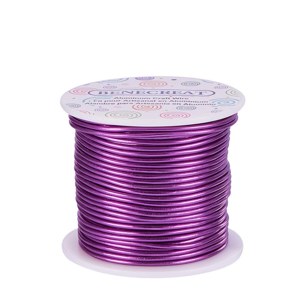BENECREAT 9 Gauge Jewelry Craft Aluminum Wire 55 Feet Bendable Metal Sculpting Wire for Halloween Craft Floral Model Skeleton Making (Black, 3mm)