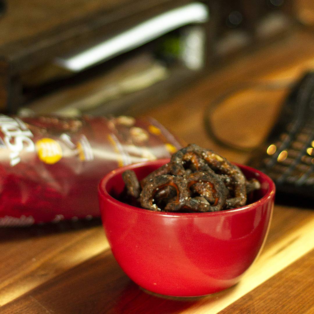 Unique Snacks Extra Dark Splits Pretzels, Original Split-Open Pretzels, Delicious Homestyle-Baked Snack Bag, Vegan, OU Kosher, and Non-GMO Food, No Artificial Flavor, 2 Oz. Bag, Pack of 12