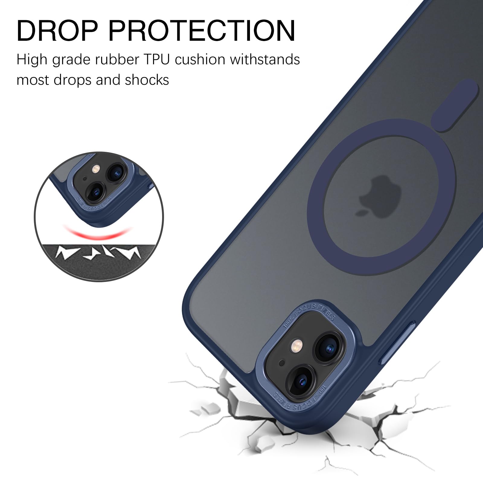 BENTOBEN for iPhone 11 Phone Case, Phone case for iPhone 11 Magnetic Case [Compatible with Mag Safe] Translucent Matte Slim Shockproof Anti-Fingerprint Protective Cover for iPhone 11 6.1’’ Black