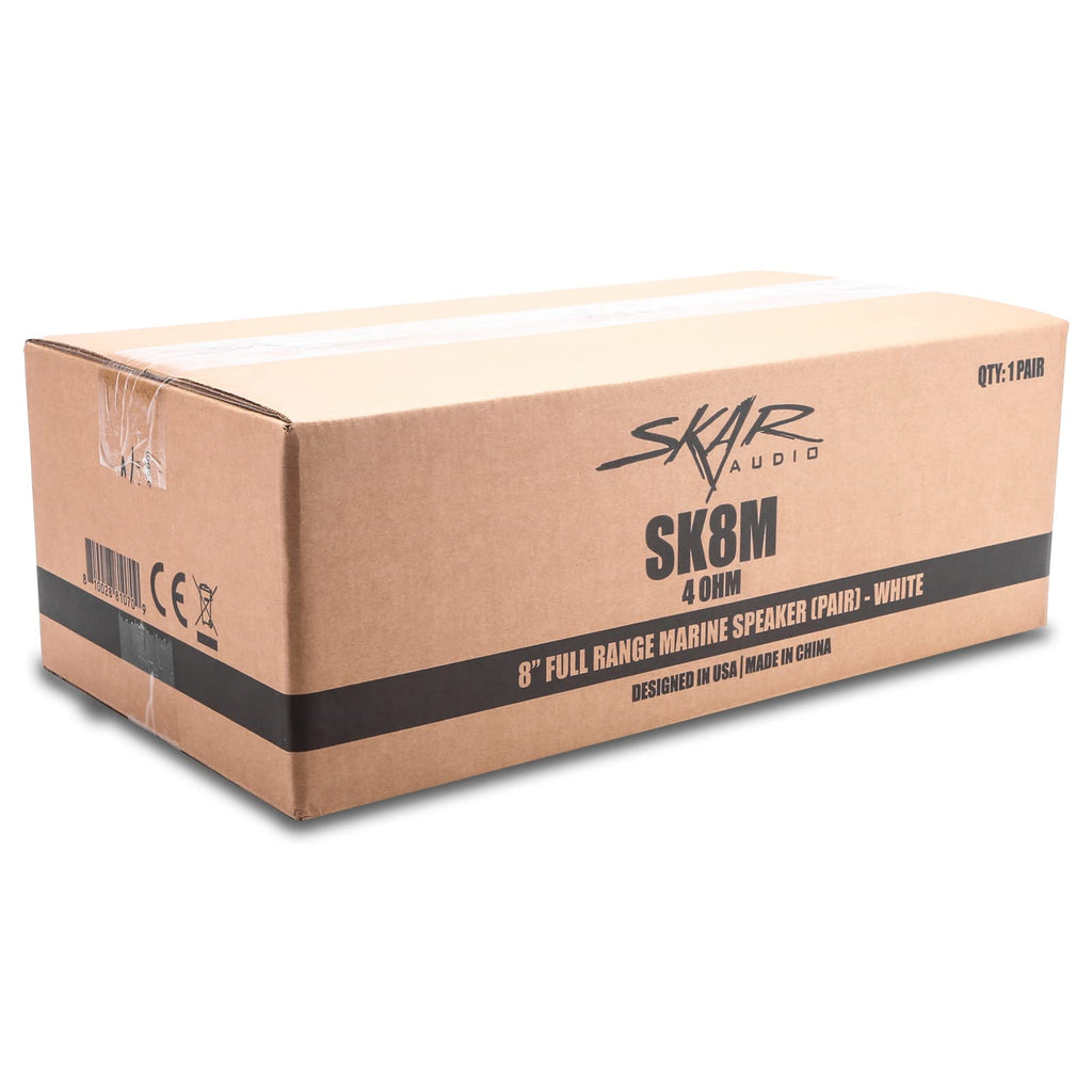 Skar Audio SK65MB-TWR 6.5" 2-Way Marine Full Range 320 Watt Coaxial Tower Speakers, Pair (Black)
