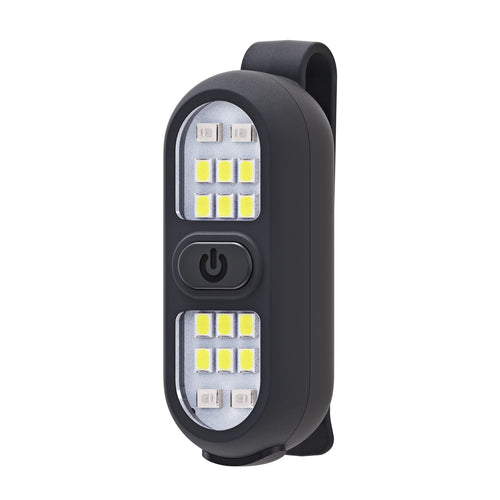 2 Pack Clip on Flashlights, Running Light for Runners Rechargeable Safety Lights for Walking at Night Hands Free Flashlight Portable LED Work Light Warning Flashing Camping Hiking Walking Dog Black