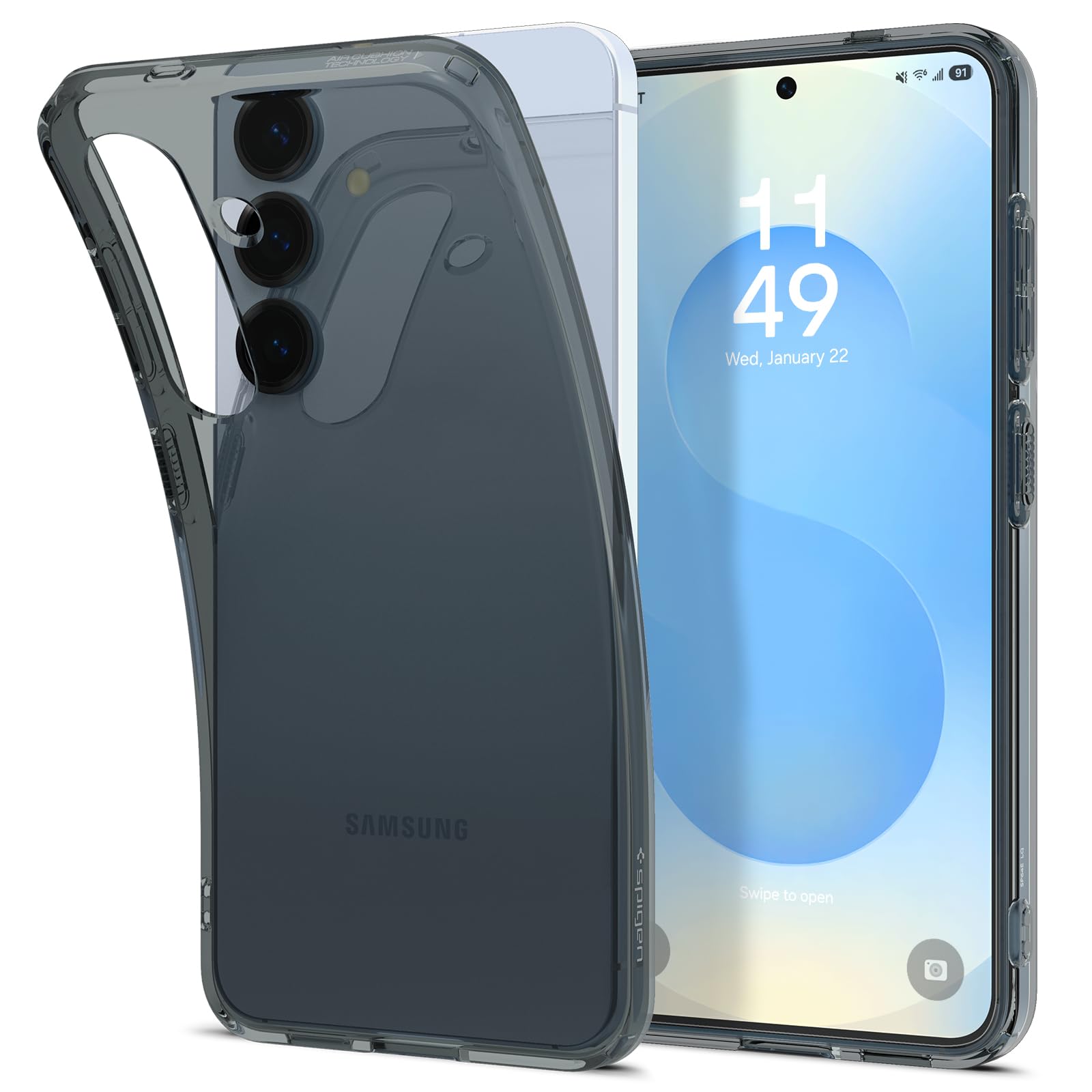 Spigen Liquid Crystal Designed for Galaxy S24 Case (2024) [Military-Grade Protection] - Crystal Clear